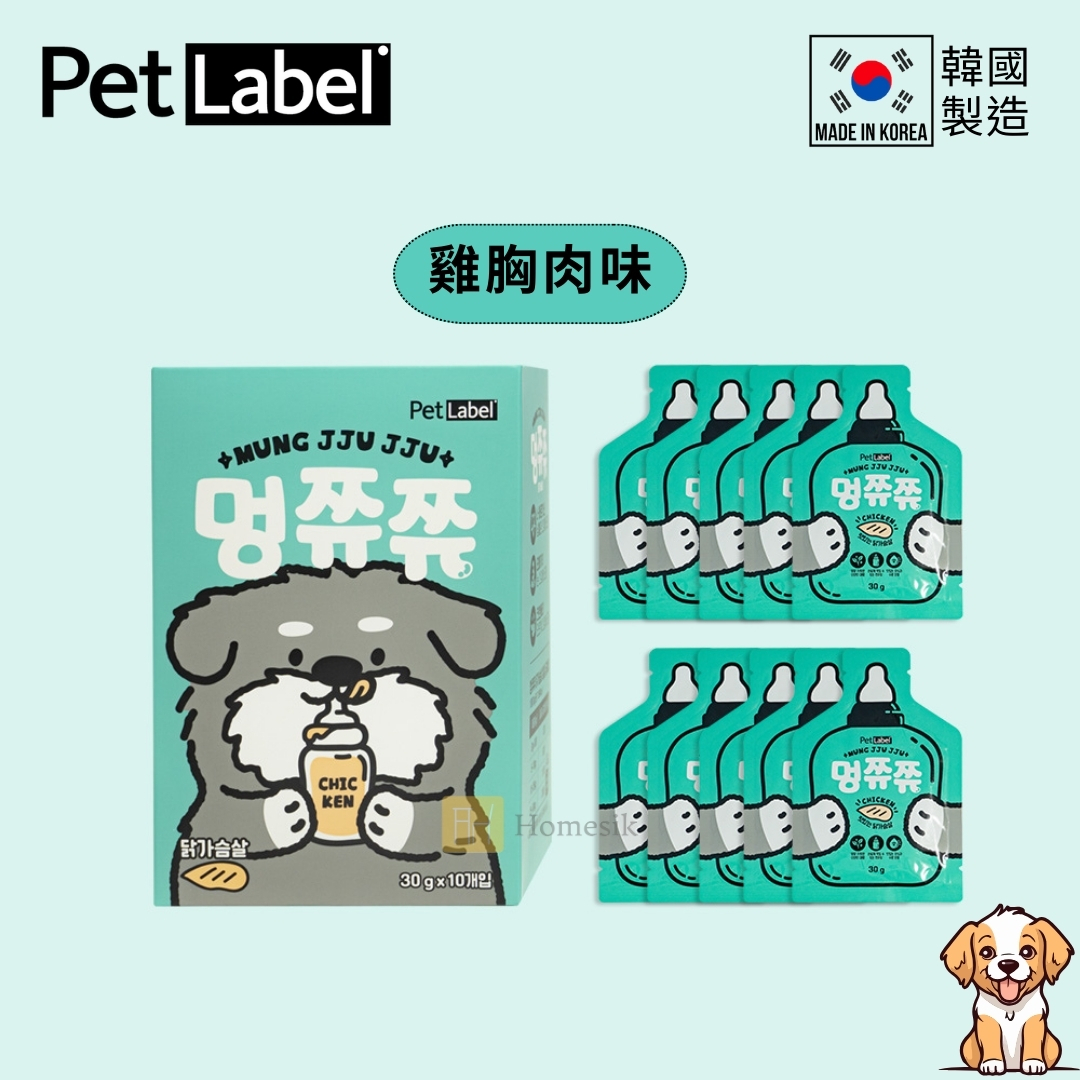 韓國狗狗保健肉泥包 - 雞胸肉味 (30g x 10包)