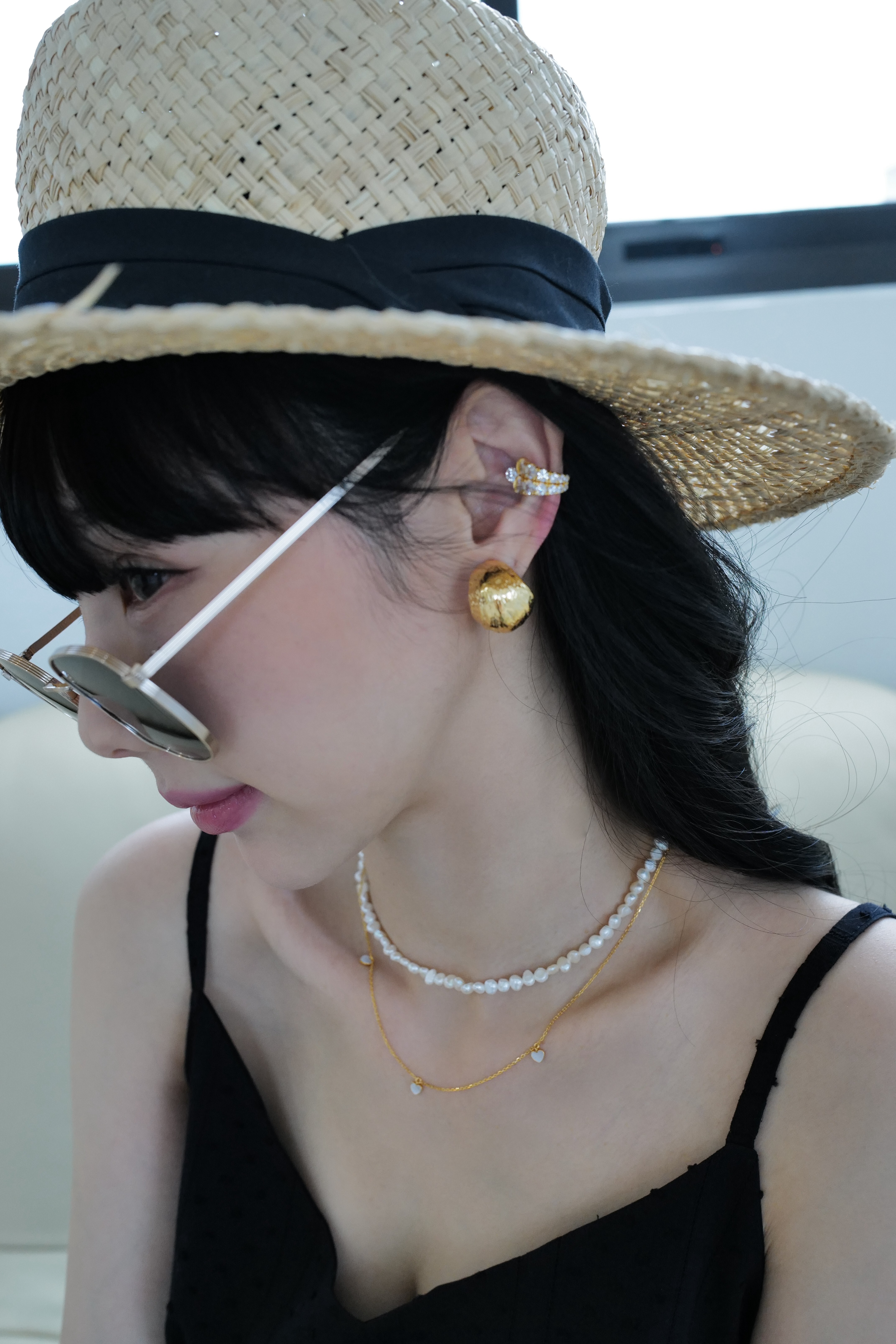 （現貨）珍珠母貝愛心純銀項鍊 GJ90