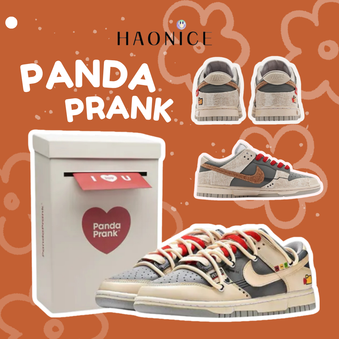 【HAO NICE】💗心動郵件📧熊貓惡作劇Nike Dunk Low520超級美🥰🥰🥰主題定制球鞋解構雙鞋帶 運動板鞋