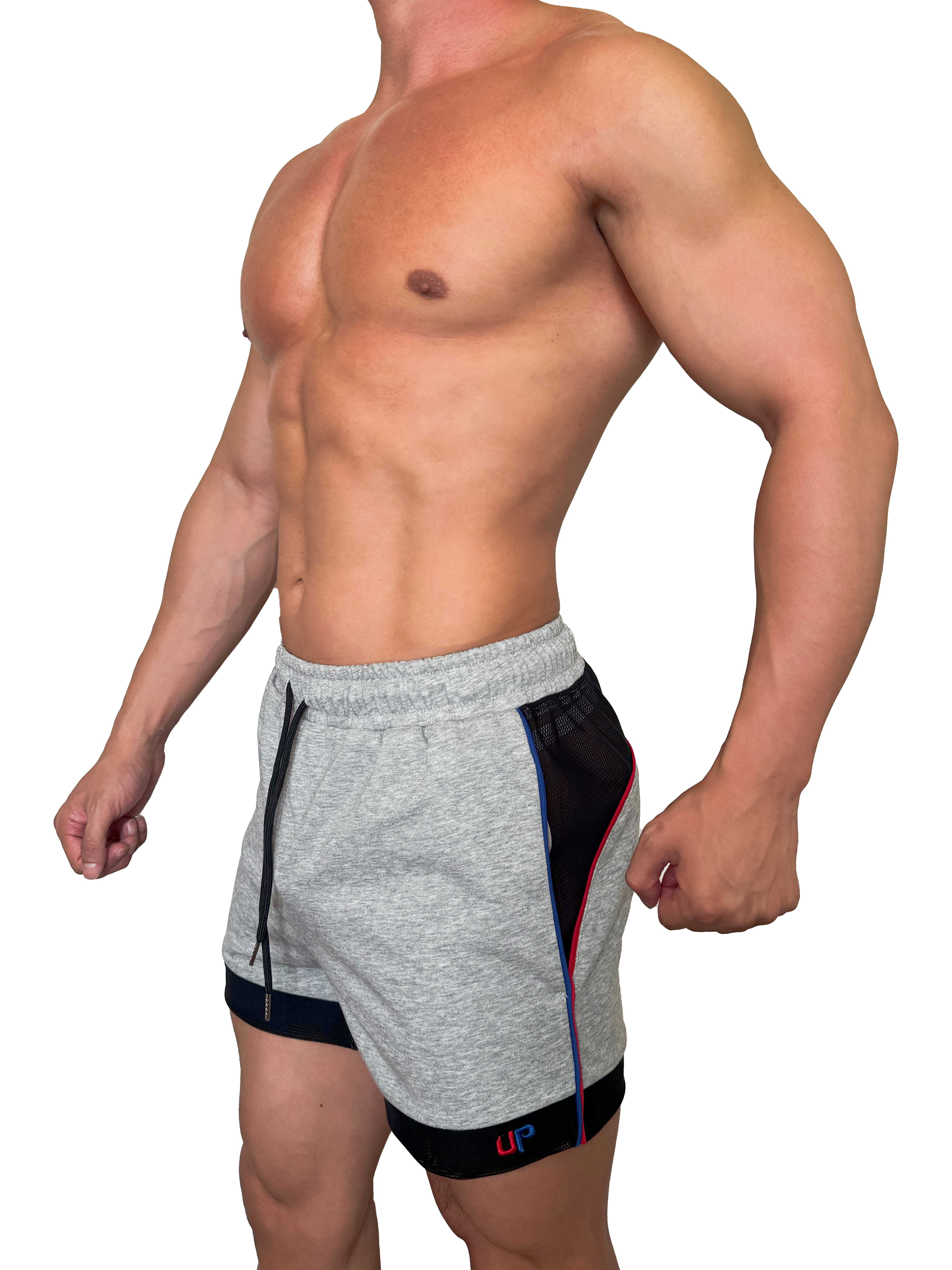 2025 全新系列 - UP For Fun Dual 透視棉短褲 運動灰