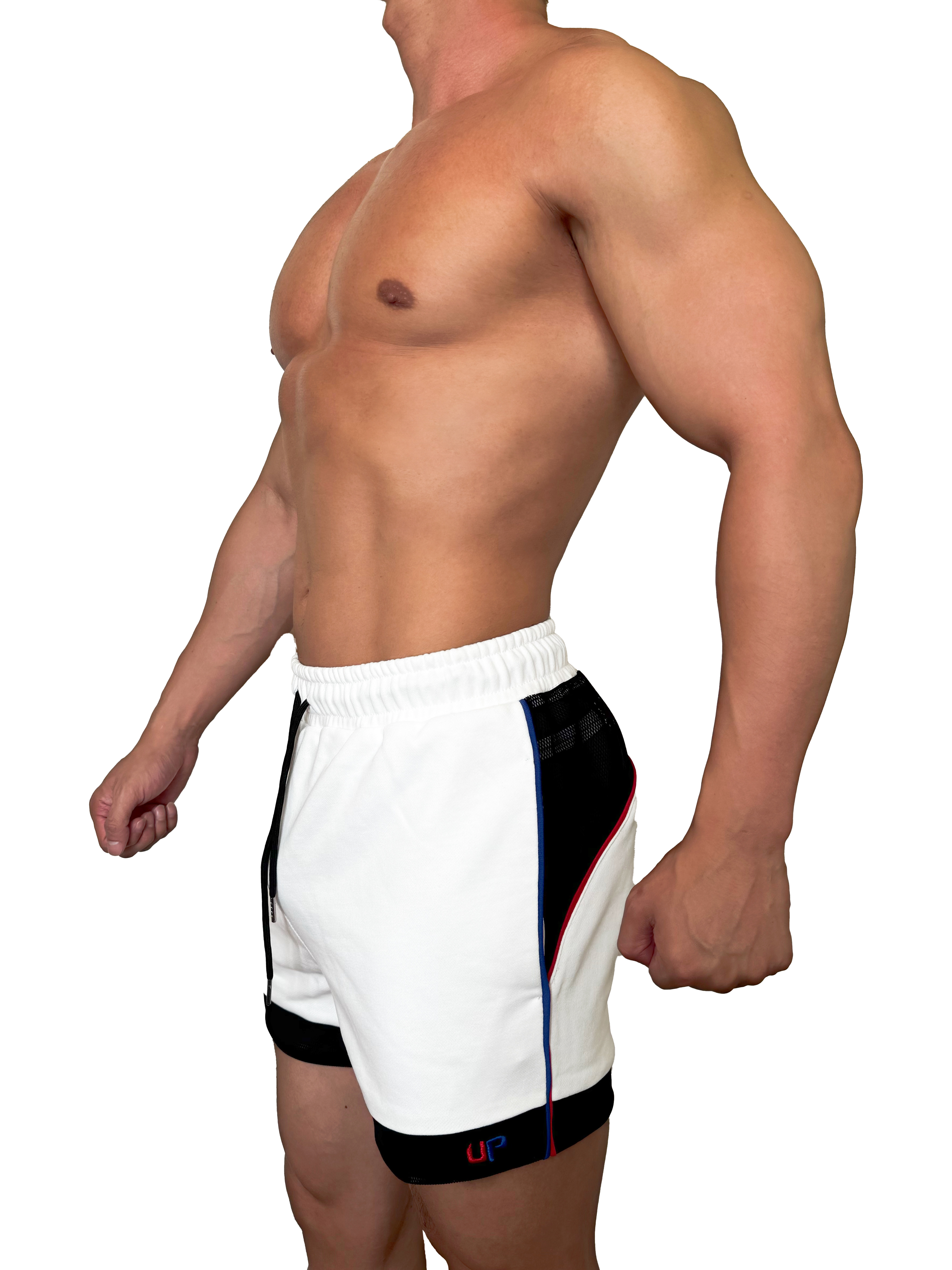 2025 全新系列 - UP For Fun Dual 透視棉短褲 極致白