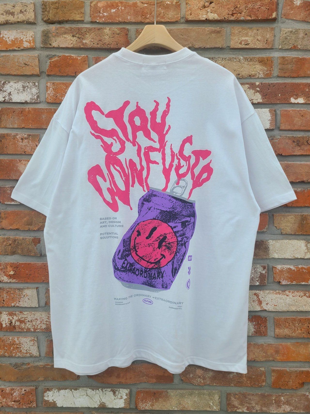 OverSize英文字圖案短袖Tee T5792