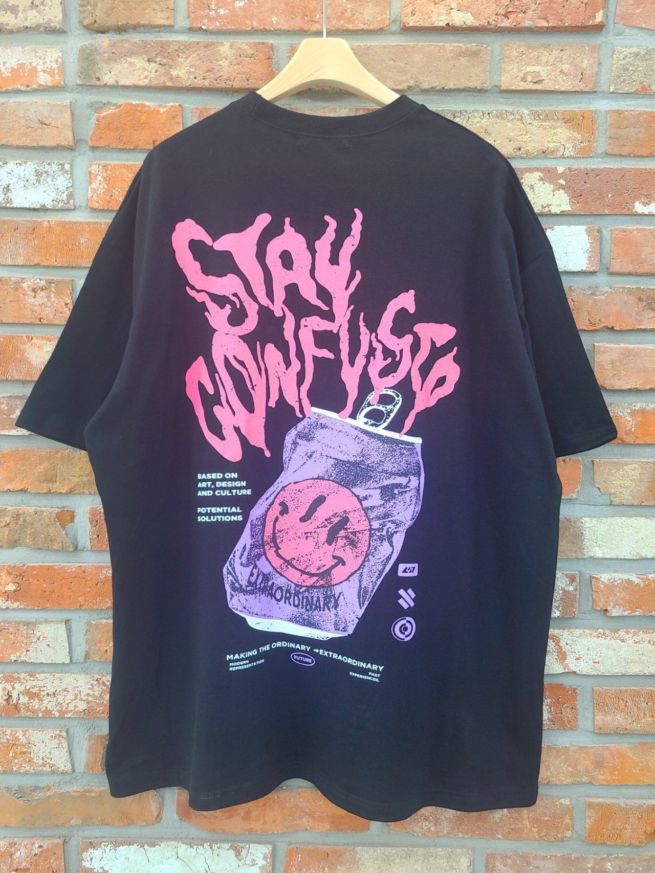 OverSize英文字圖案短袖Tee T5792