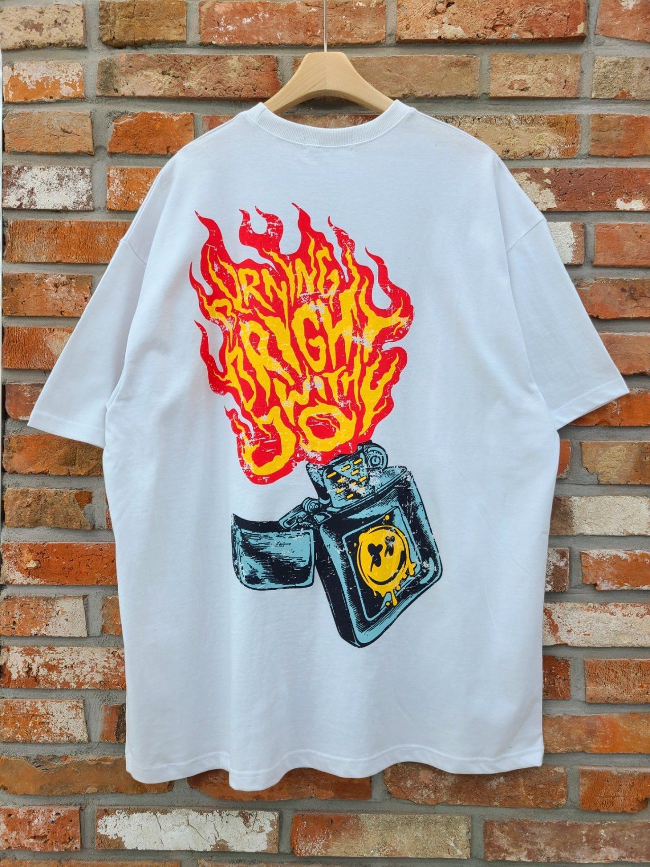 OverSize英文字圖案短袖Tee T5793