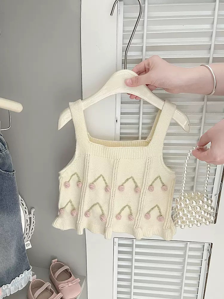 櫻桃針織背心上衣