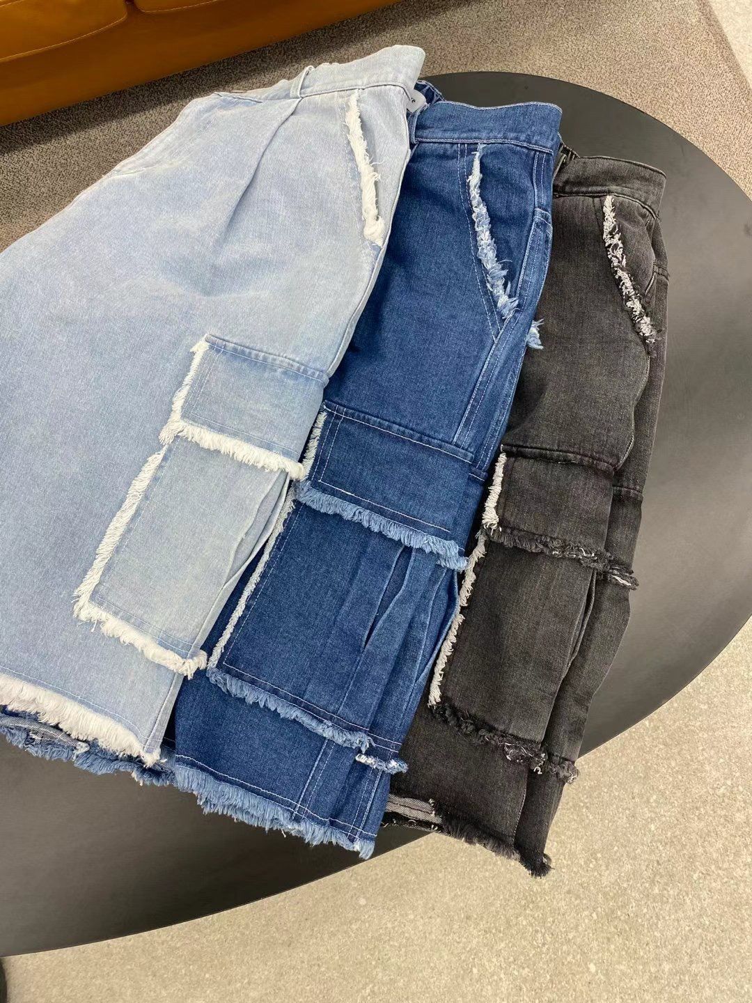 洗水牛仔工裝短褲 And More-096P