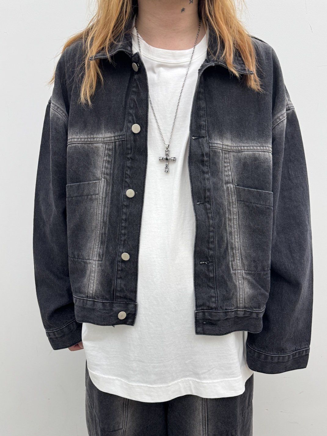 仿污洗水牛仔褸 GLAMOUR-095JK