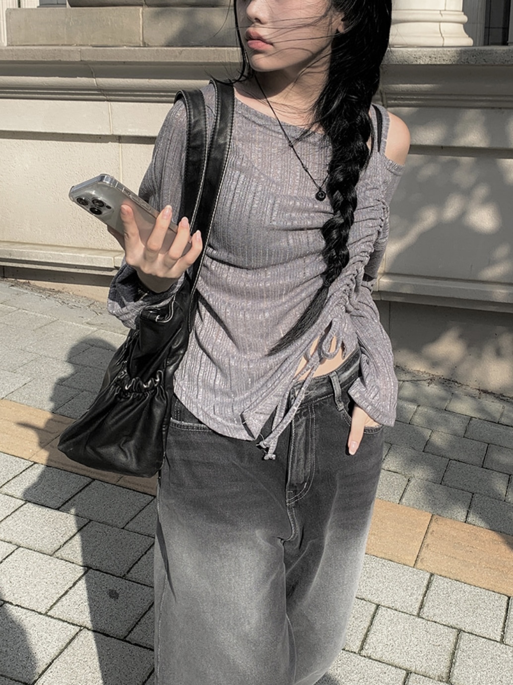 【網站預訂優惠】Double Shoulder Straps Knit Top