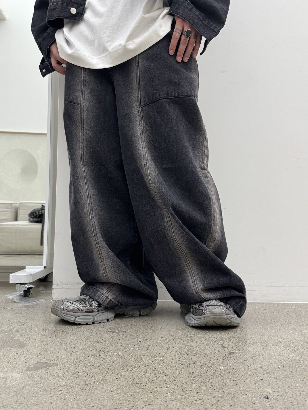 洗水鬆身牛仔褲 GLAMOUR-096P