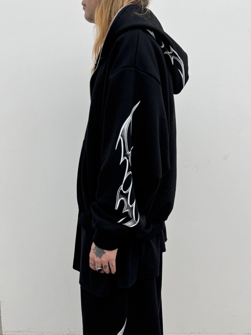 圖案連帽拉鍊外套 GLAMOUR-098JK