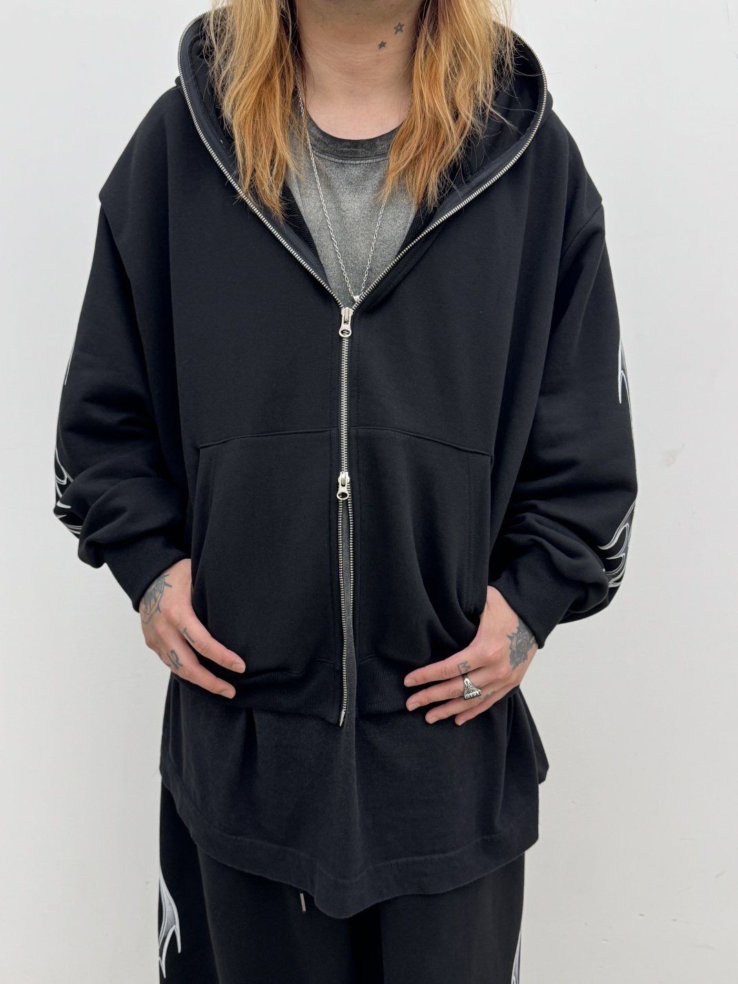 圖案連帽拉鍊外套 GLAMOUR-098JK