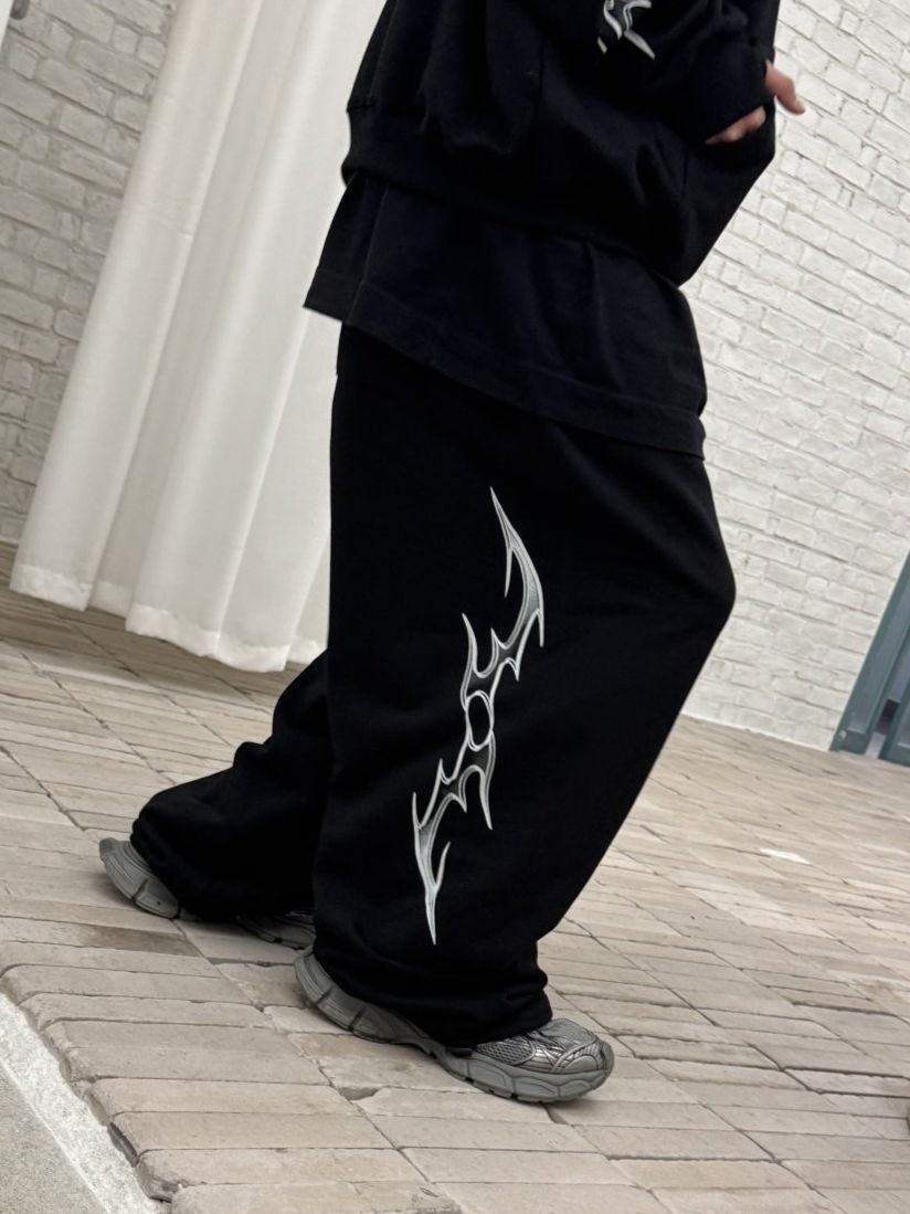 圖案可束腳運動褲 GLAMOUR-099P