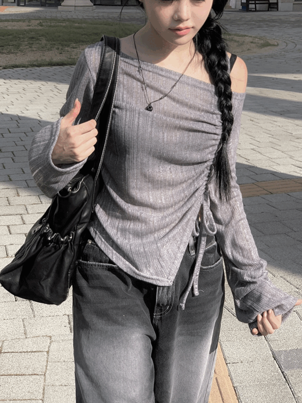 【網站預訂優惠】Double Shoulder Straps Knit Top