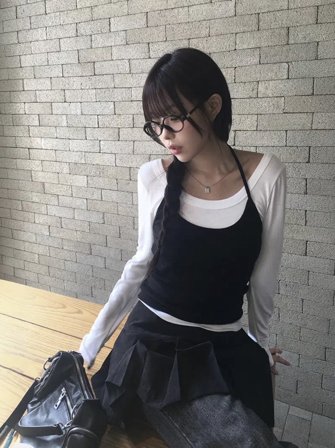 【網站預訂優惠】Boat Neck Tee With Halter Top Set