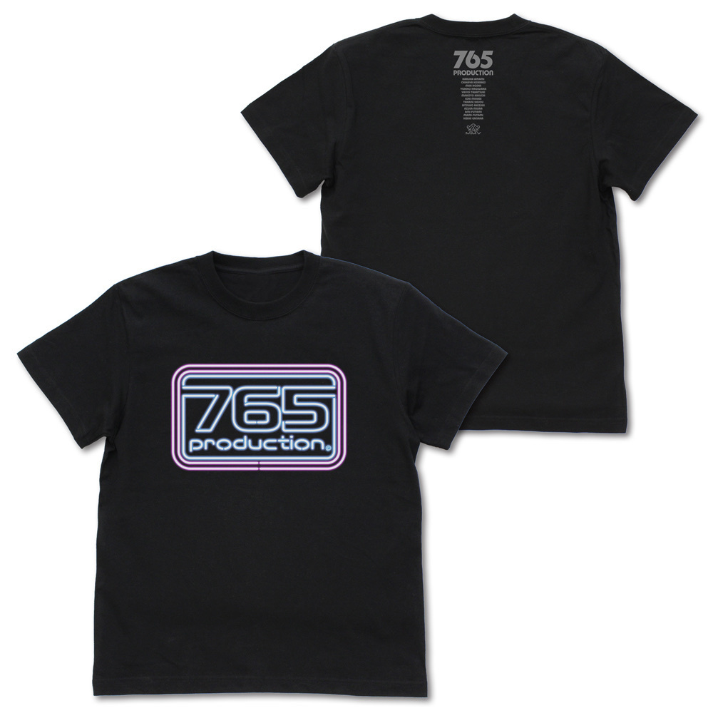 Cospa 0908 765プロ ロゴ ネオンサイン Tシャツ [THE IDOLM＠STER] BLACK