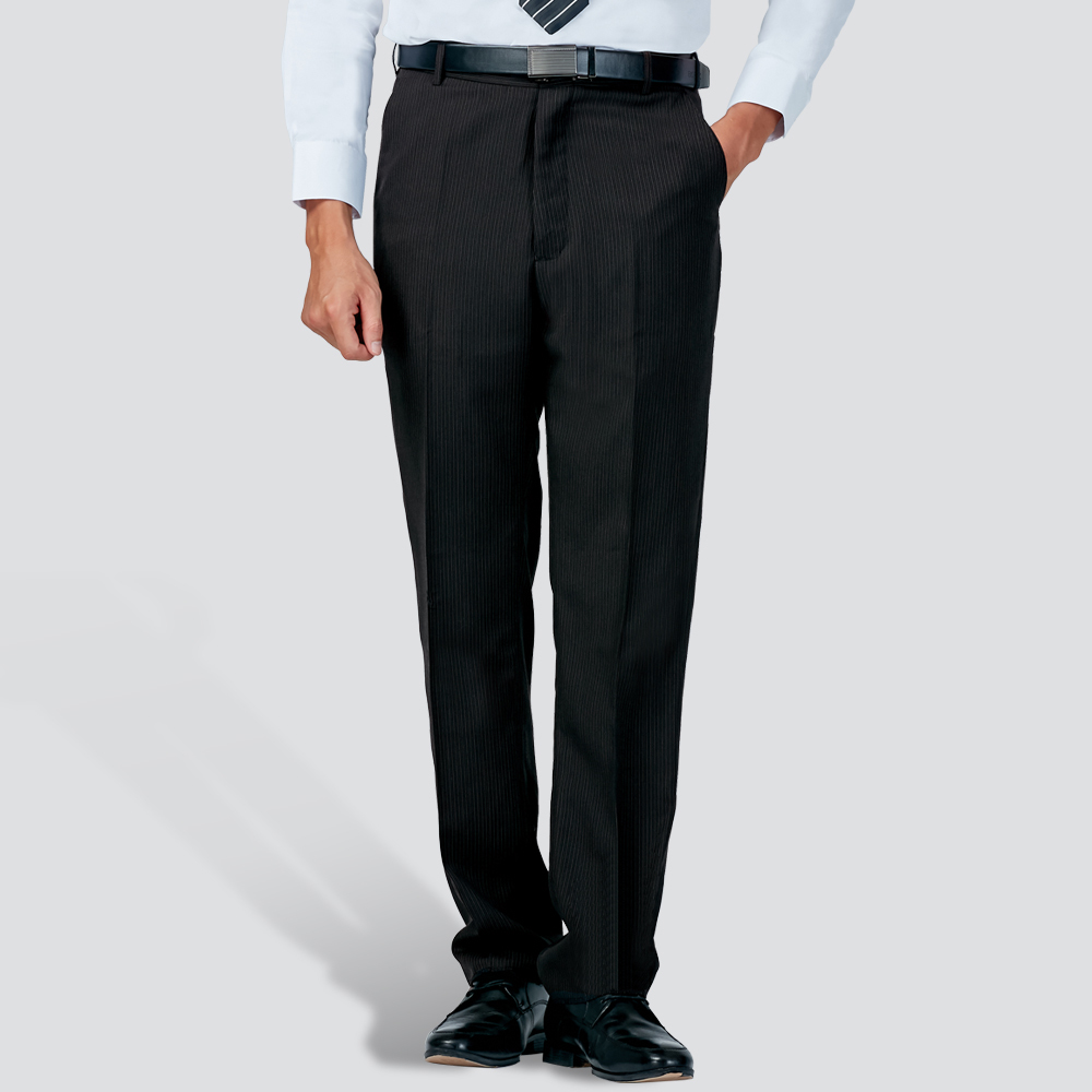 商務平面西裝褲-黑灰