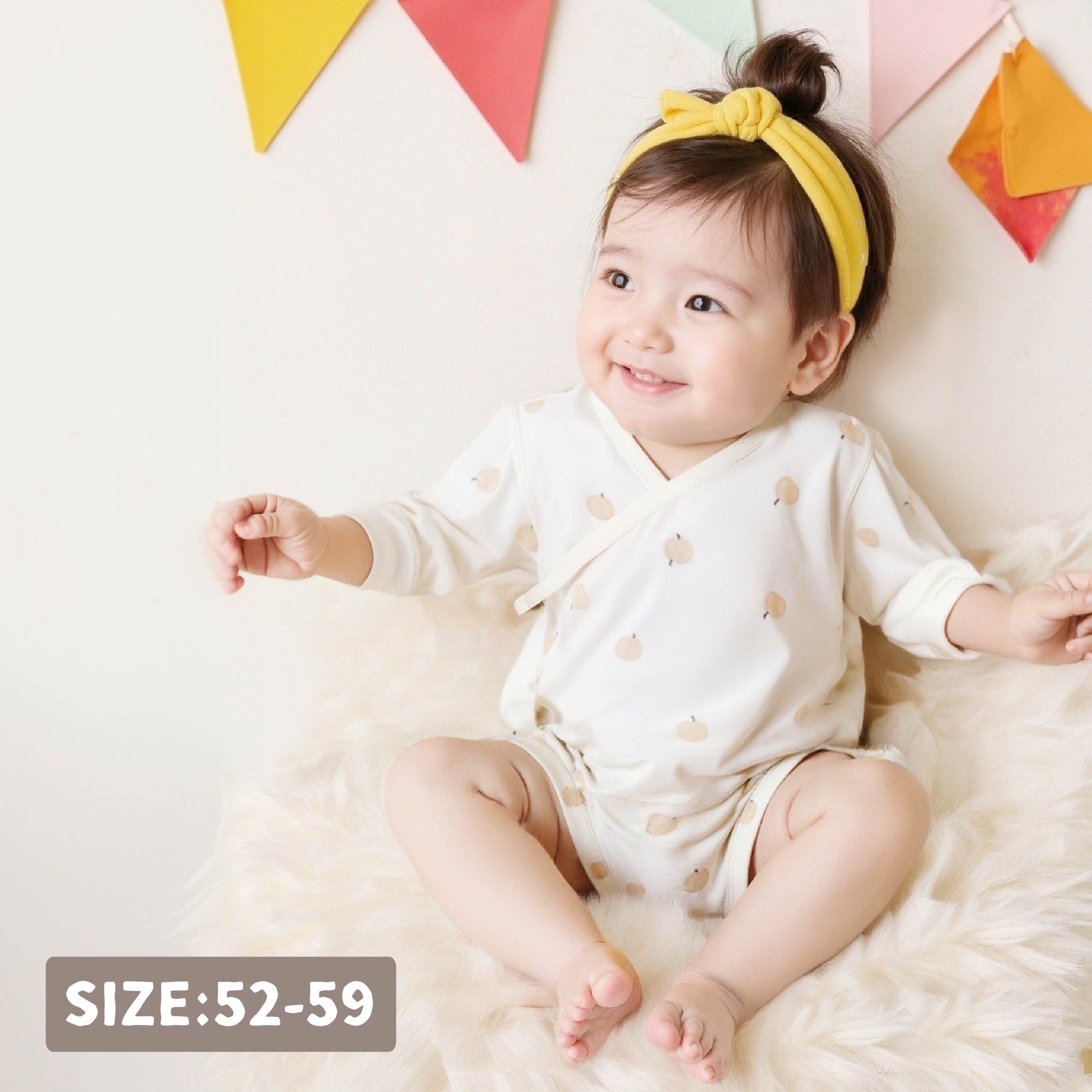 純淨系列【T0014】南瓜與櫻桃長袖親膚包屁衣＊二色