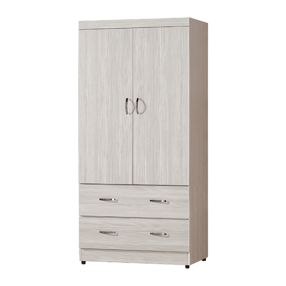 傑米2.7尺二門二抽衣櫃(兩色可選)