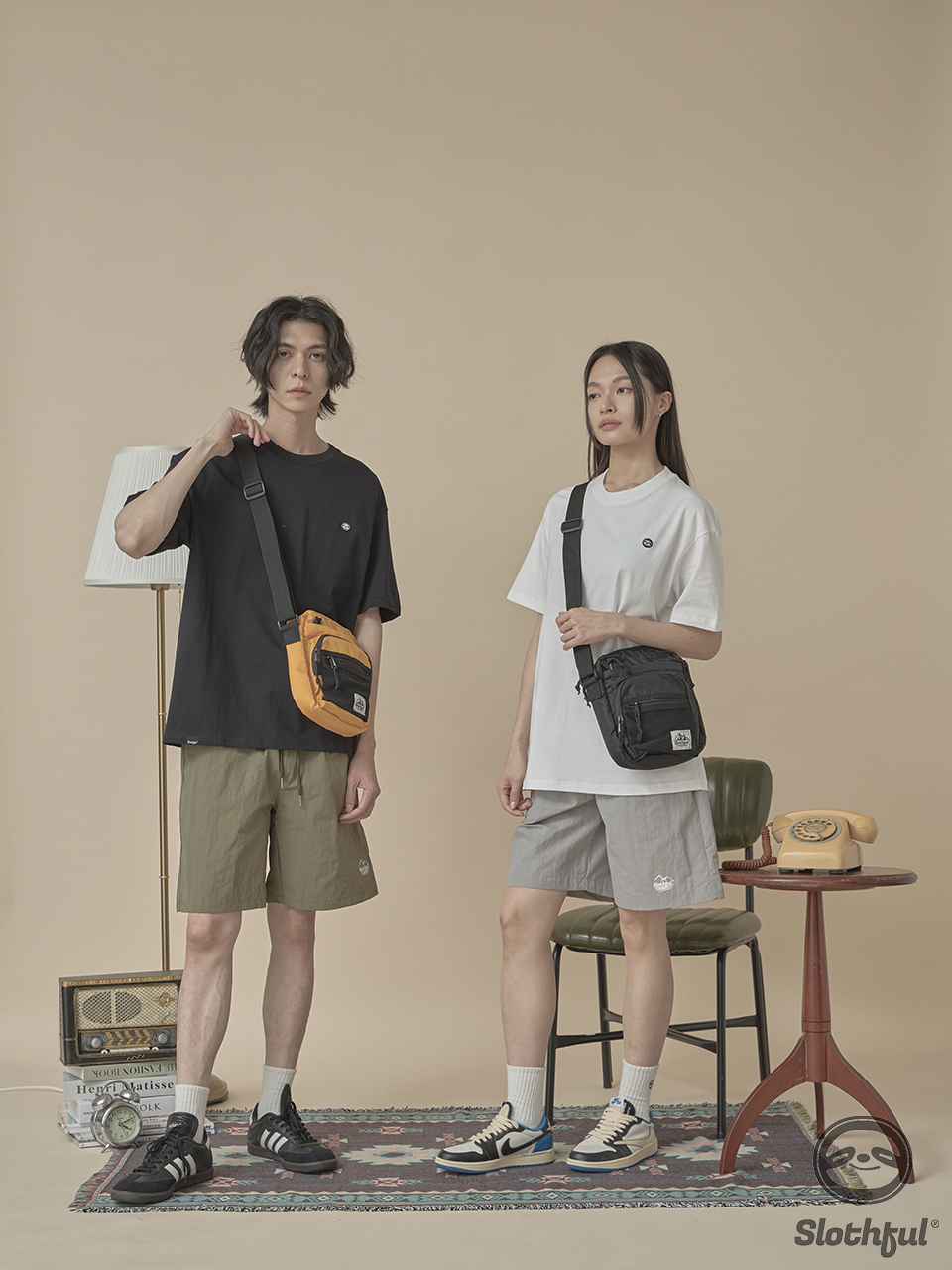 防潑水休閒側背包