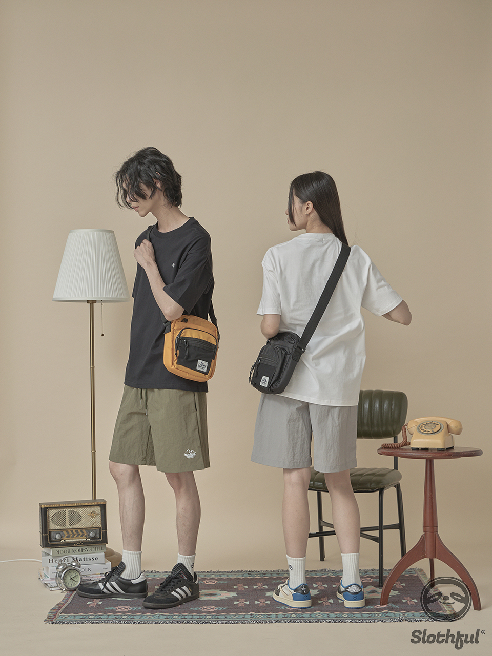 防潑水休閒側背包