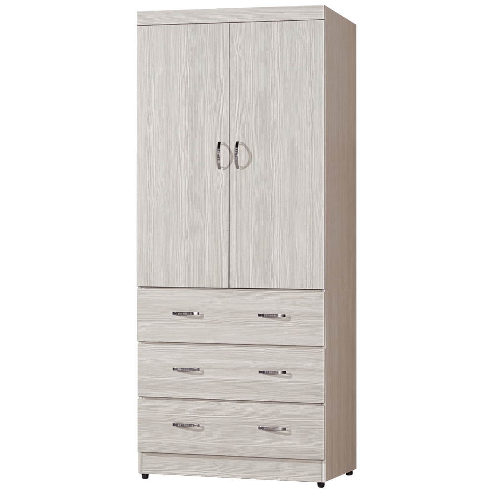 傑米2.7尺二門三抽衣櫃(兩色可選)