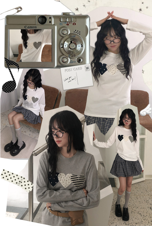 早秋預訂｜HEART PATCH長袖T 恤