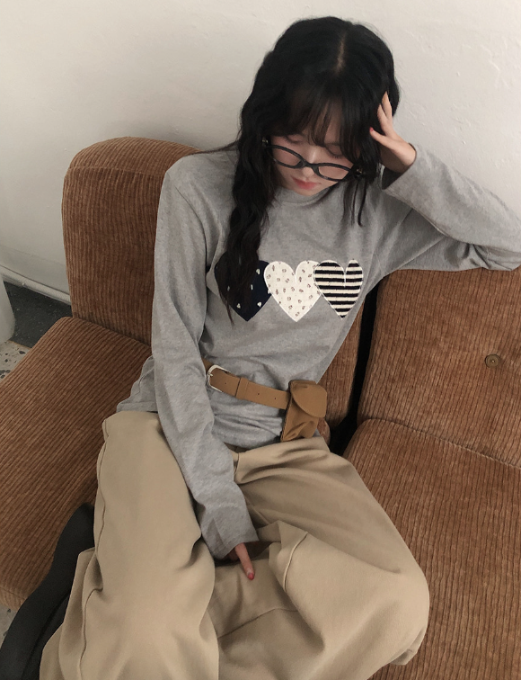 早秋預訂｜HEART PATCH長袖T 恤