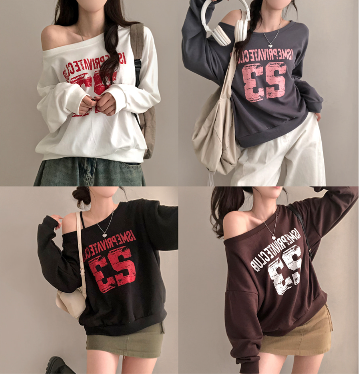 早秋預訂｜23 露肩寬鬆衛衣