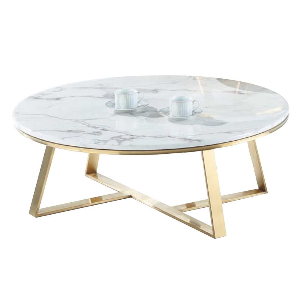 莎曼3.3尺圓形石面大茶几