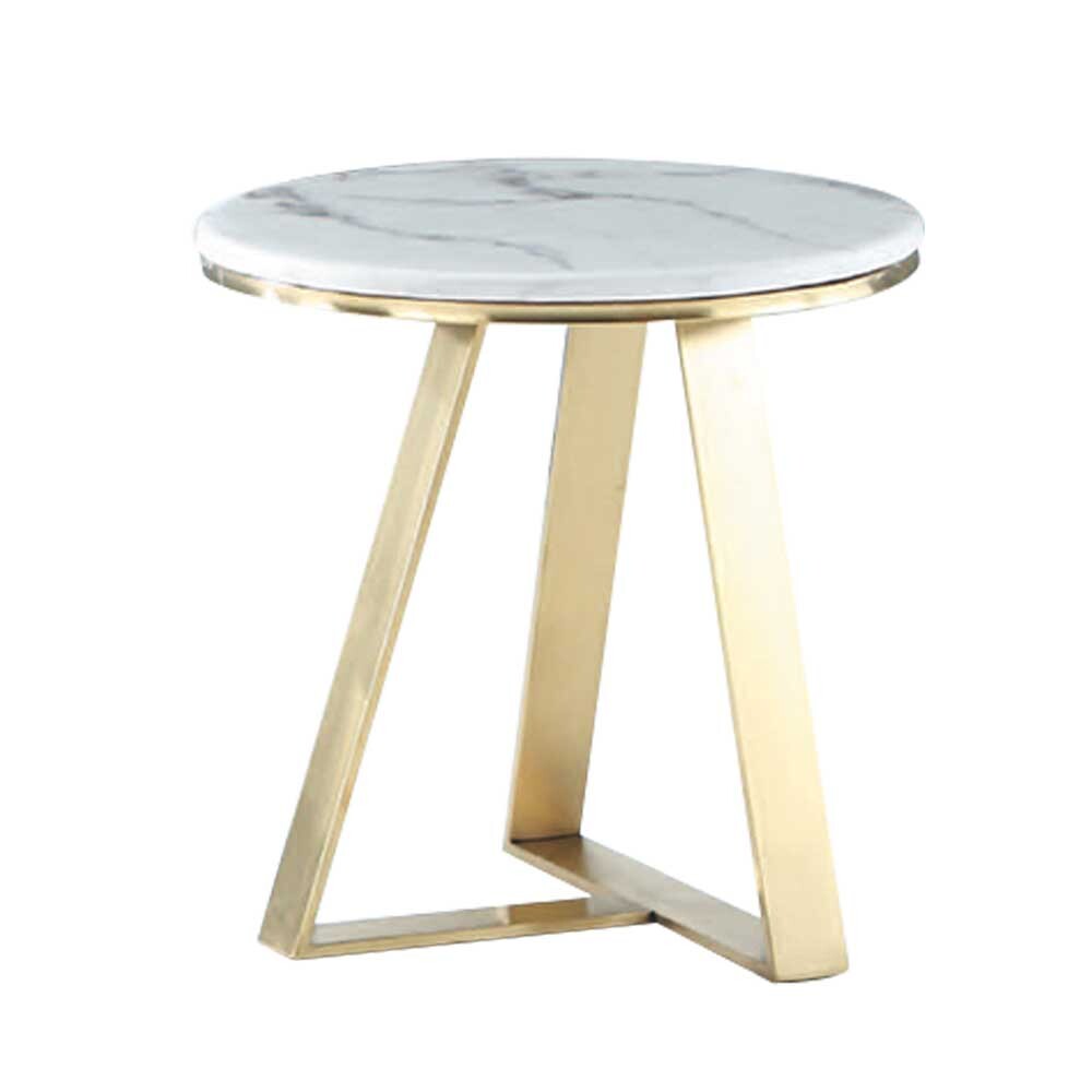 莎曼1.7尺圓形石面小茶几/邊桌