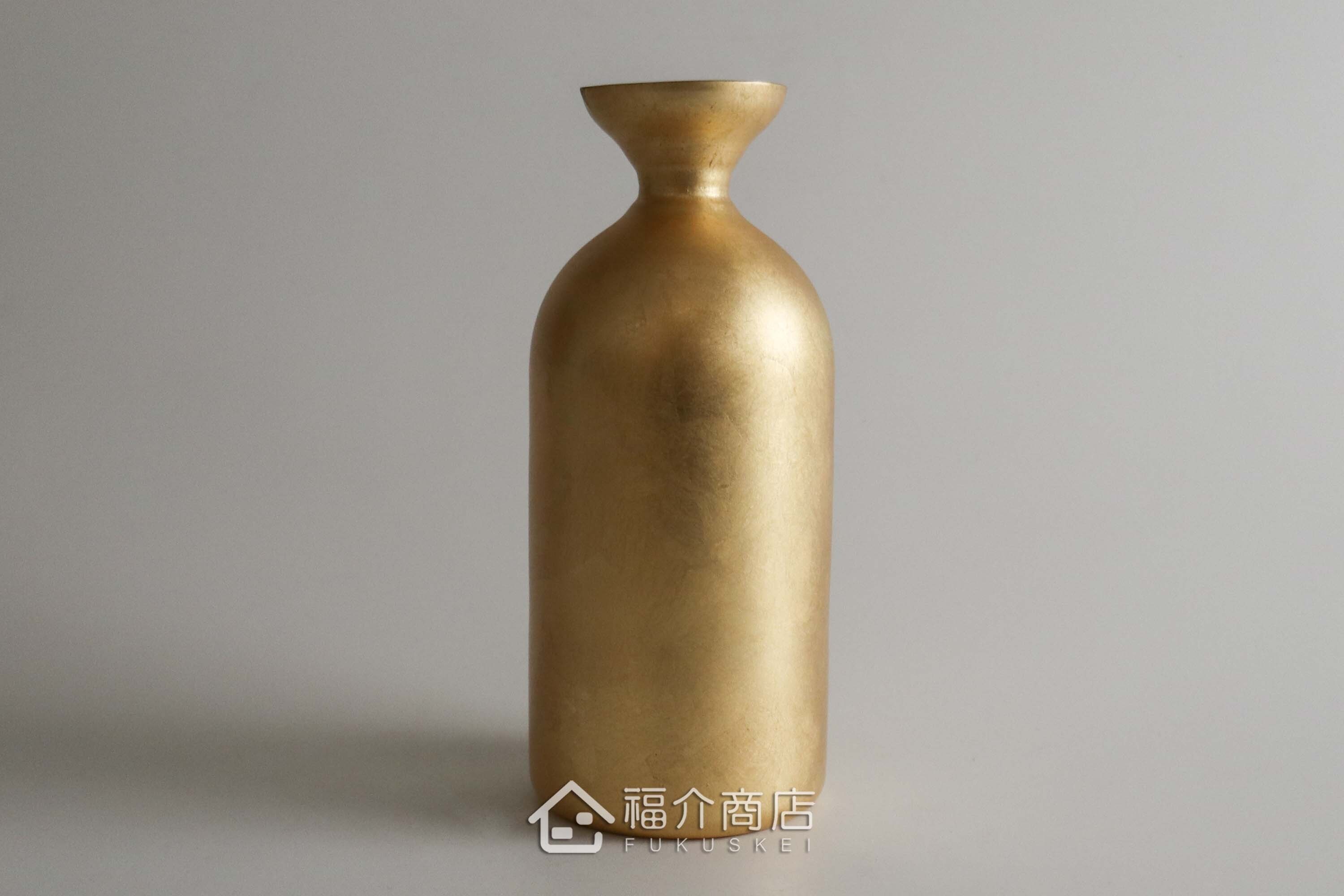 用於盛裝日本清酒用的金箔造型不鏽鋼材質雙層保溫壺