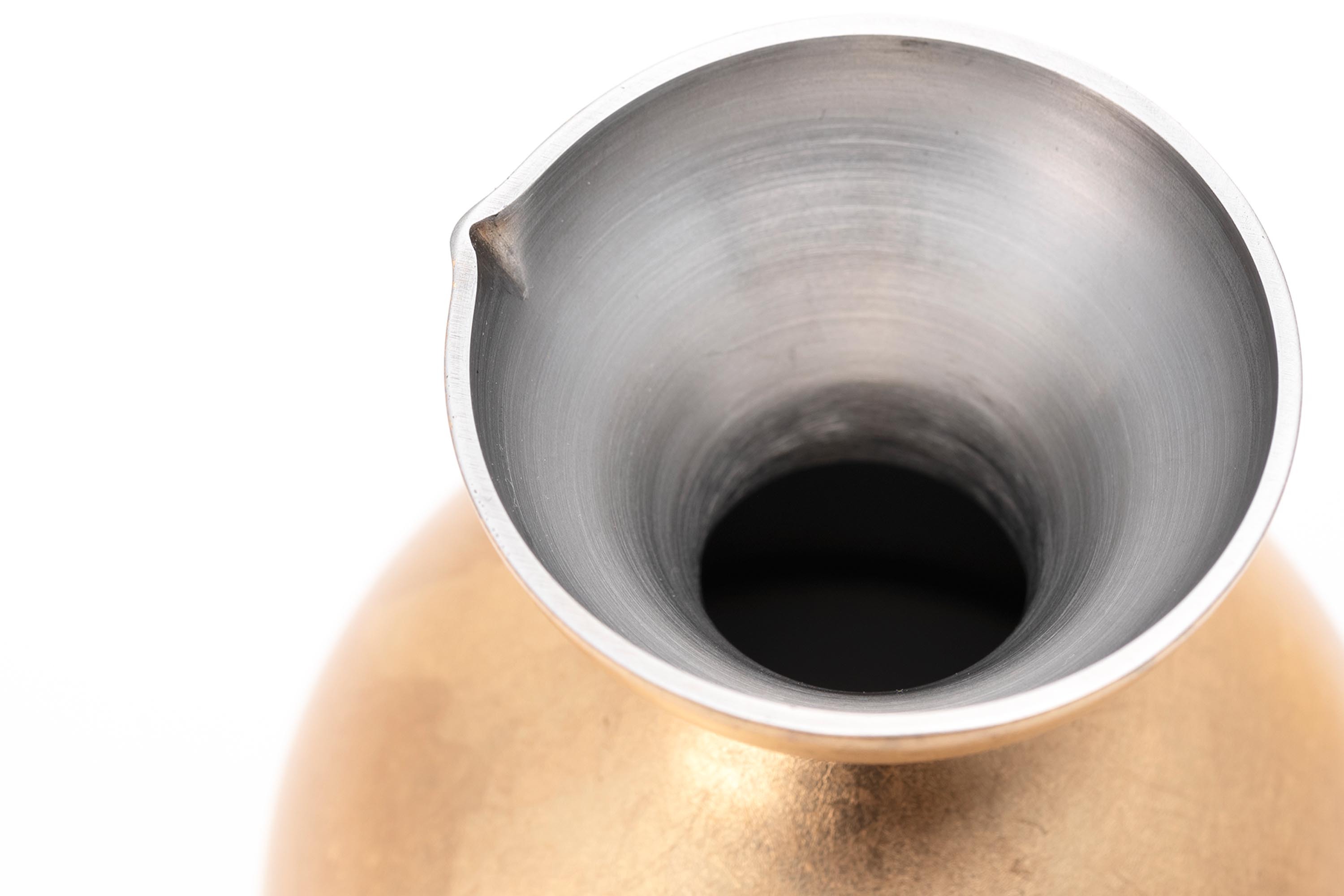 用於盛裝日本清酒用的金箔造型不鏽鋼材質雙層保溫壺