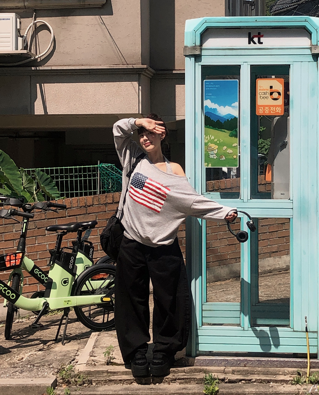 早秋預訂｜USA露肩寬鬆衛衣