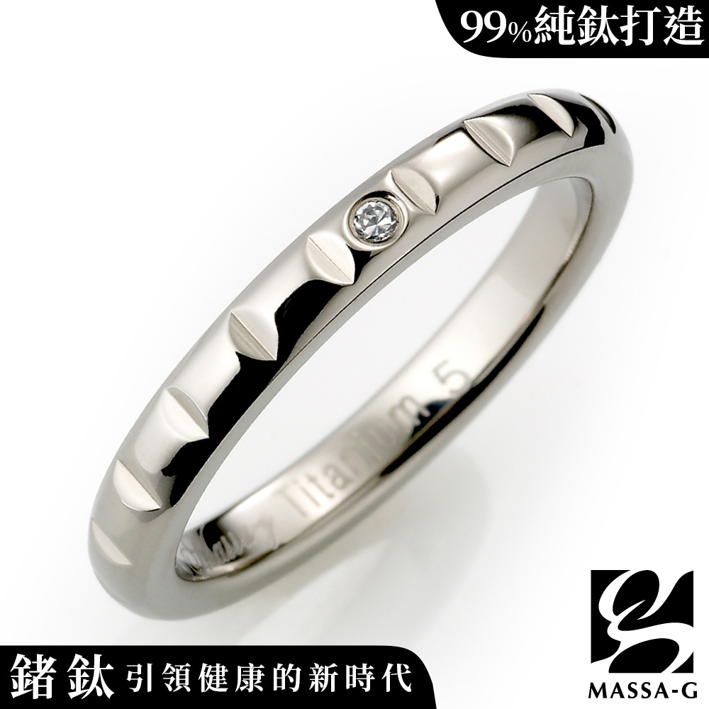 MASSA-G DECO系列【私藏系-晨露】雪白銀 鈦金戒