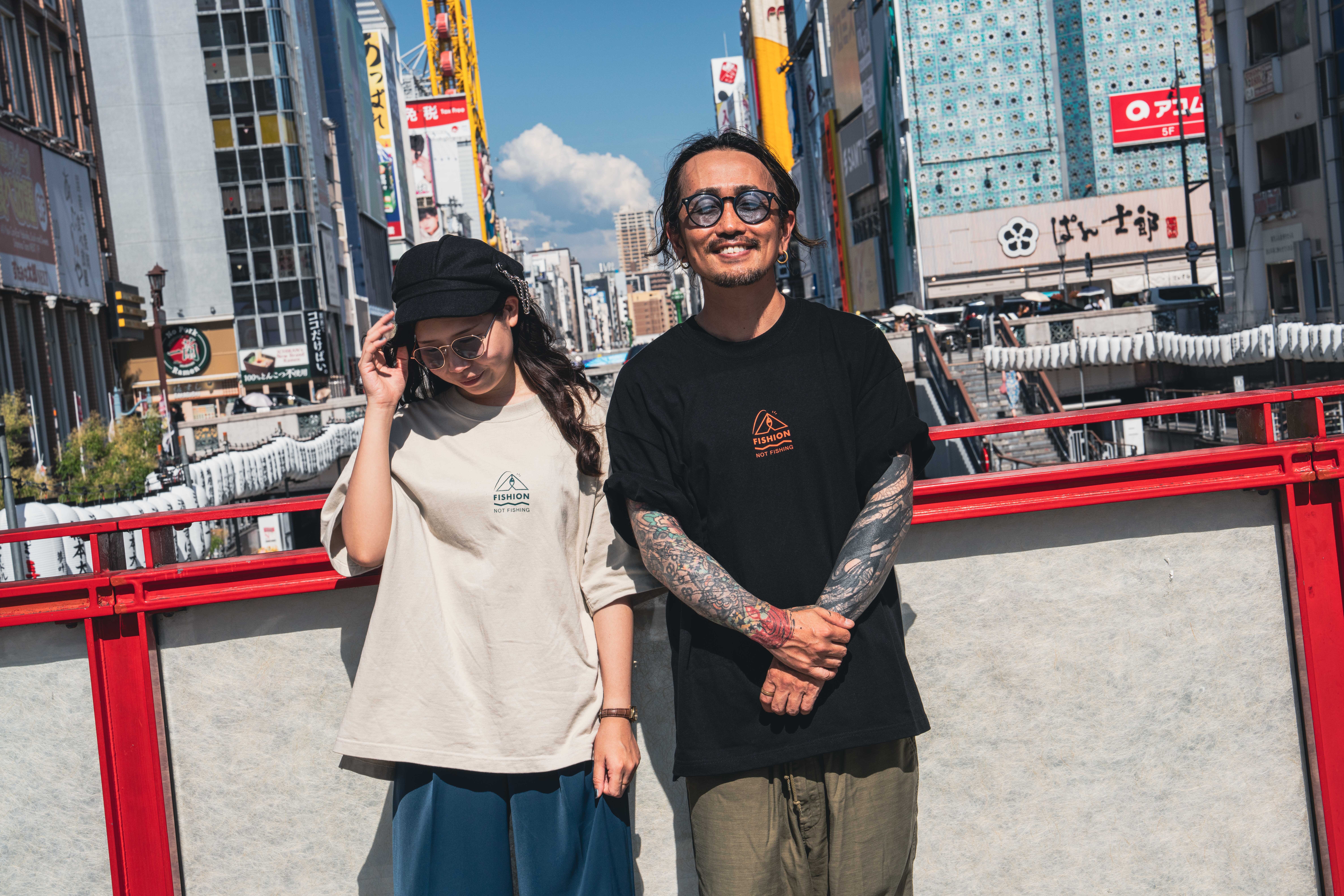 ｜WAVE OFF｜FISHING COLLECTION 短袖 - (米/黑)