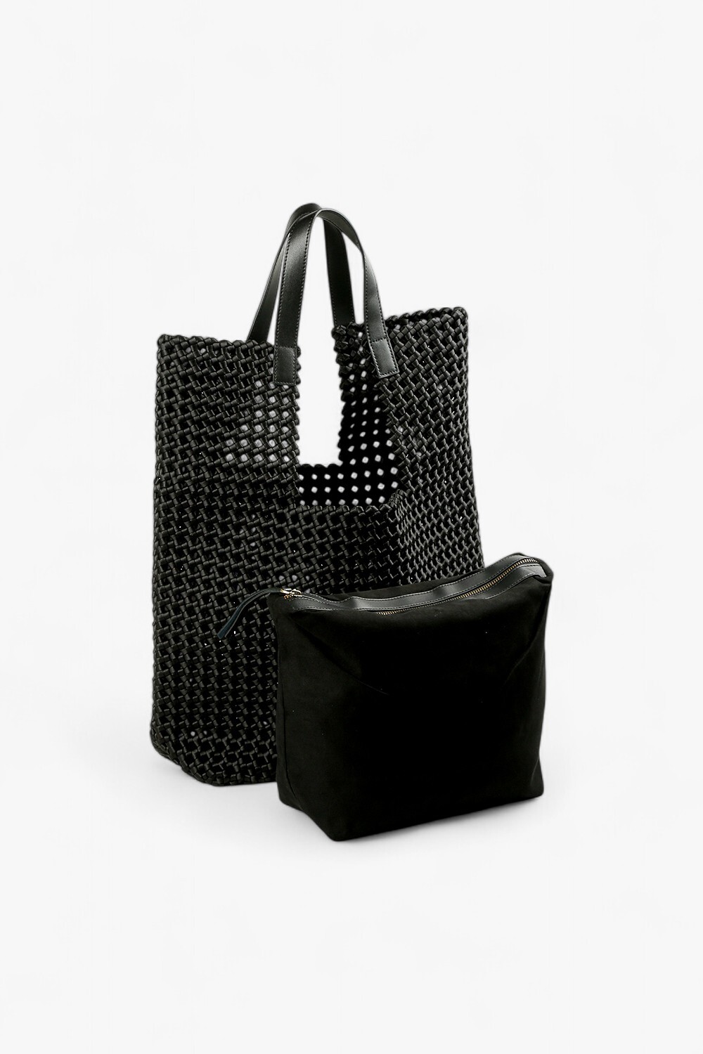 YOYO 編織造型肩背包 黑