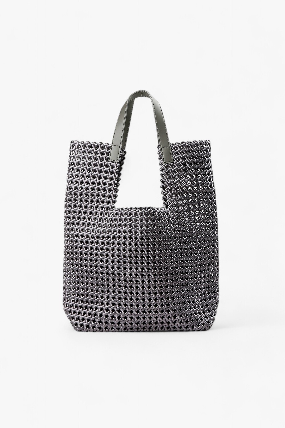 YOYO 編織造型肩背包 灰色