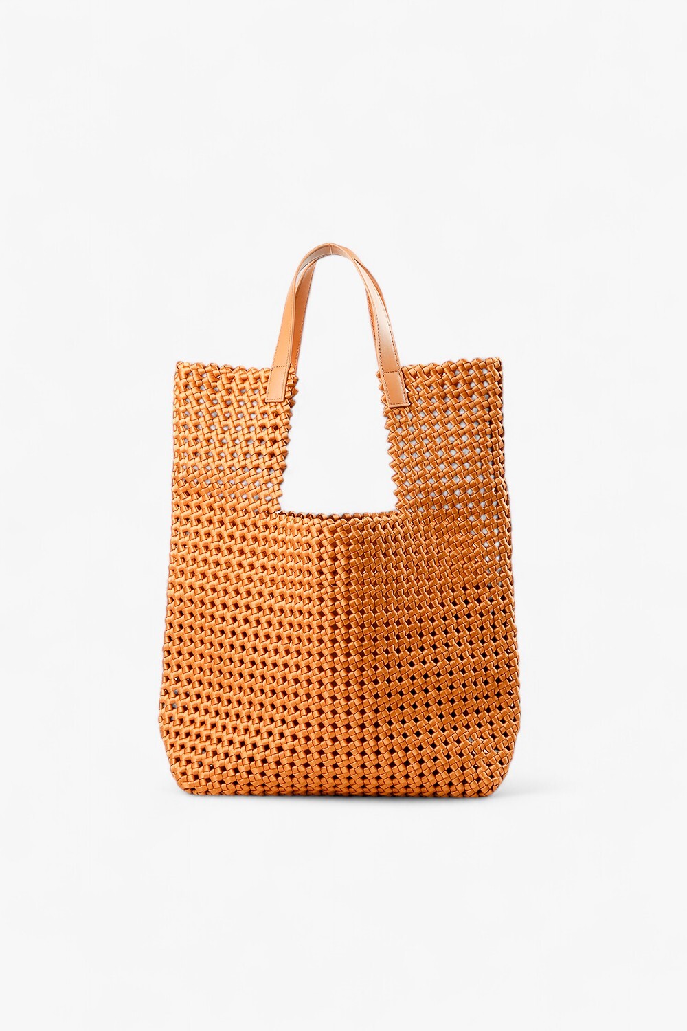 YOYO 編織造型肩背包 棕色