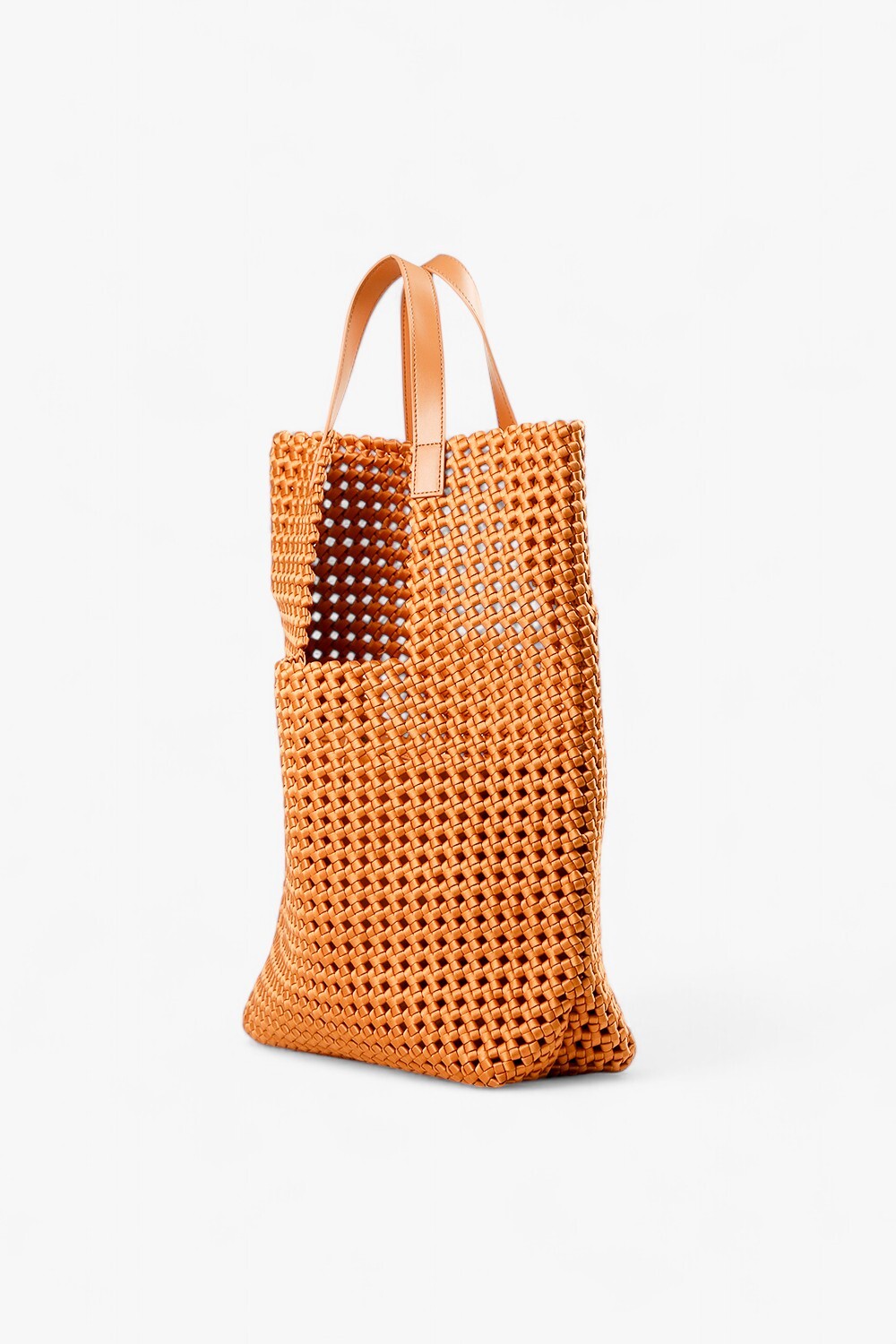 YOYO 編織造型肩背包 棕色