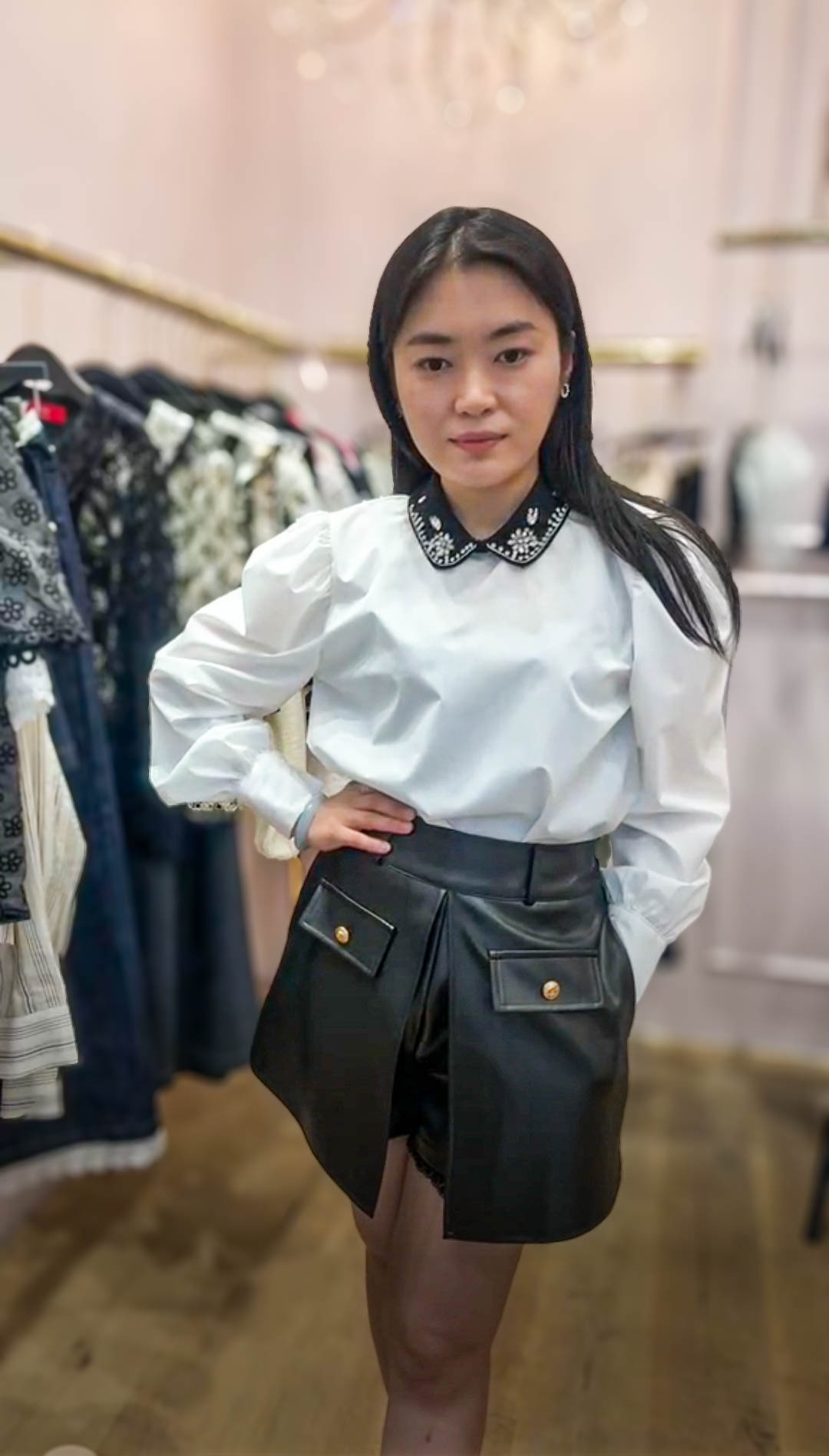 🥰PM_K8061  ▶️皮短褲👉W:70-82cm H:84cm L:40cm