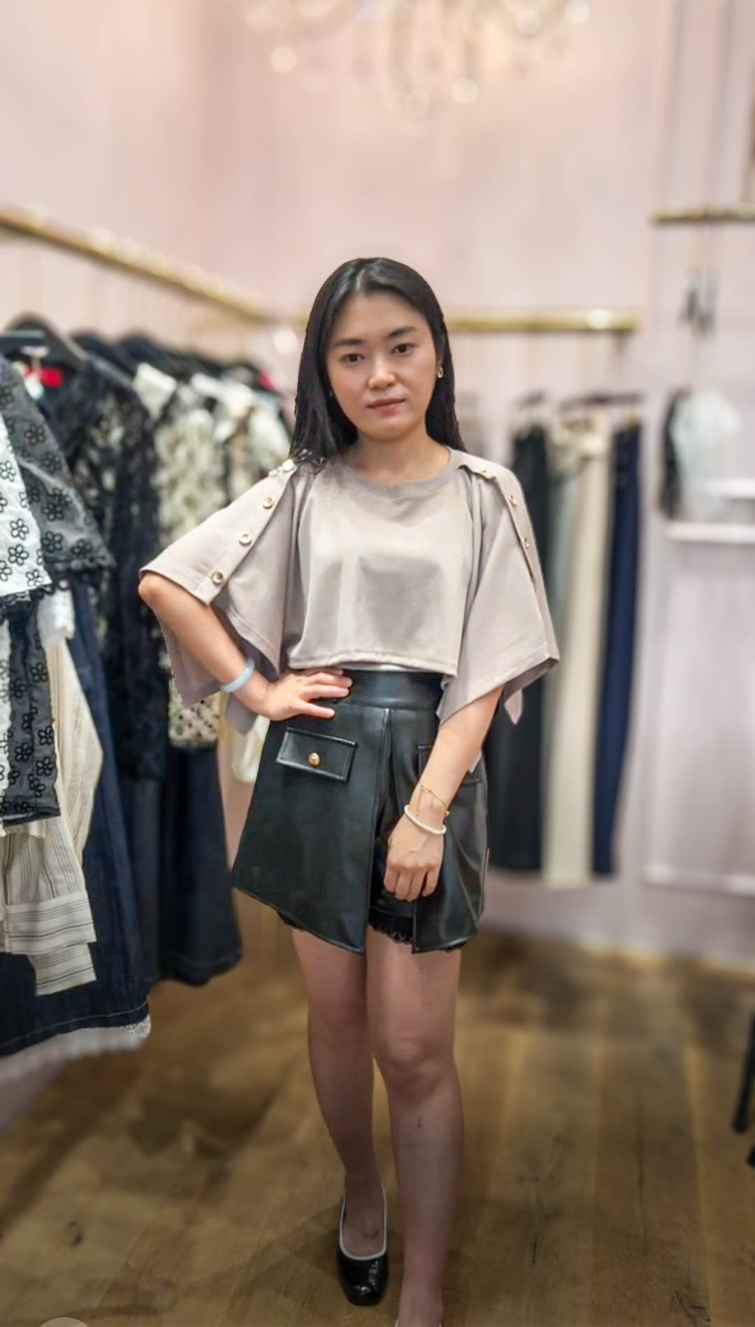 🥰PM_K8062  ▶️兩件式 肩膀扣子上衣 👉B:76-88cm L:52cm