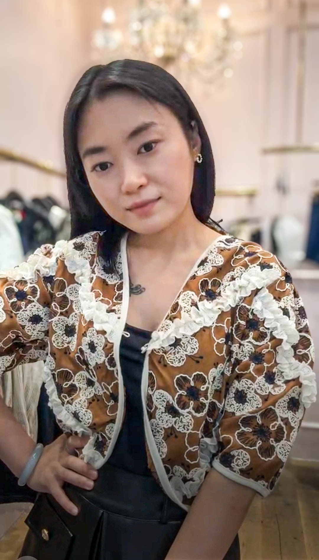 🥰PM_K8067  ▶️立體繡花外套 👉B:cm L:55cm