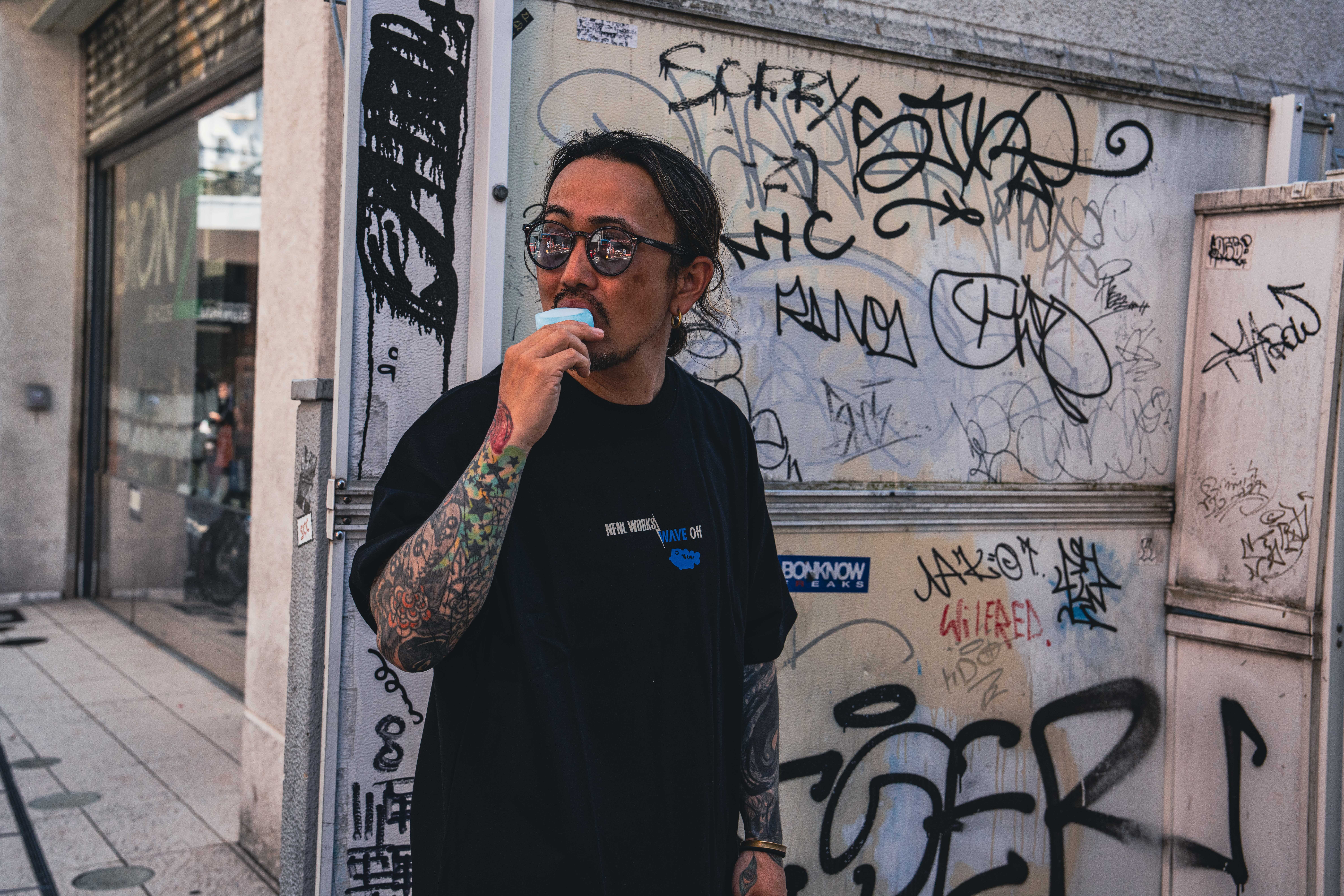 ｜WAVE OFF｜NFNL WORKS 聯名系列 FISHING LICENSE 短袖 上衣 (黑/淺灰/蒼灰/鐵灰)