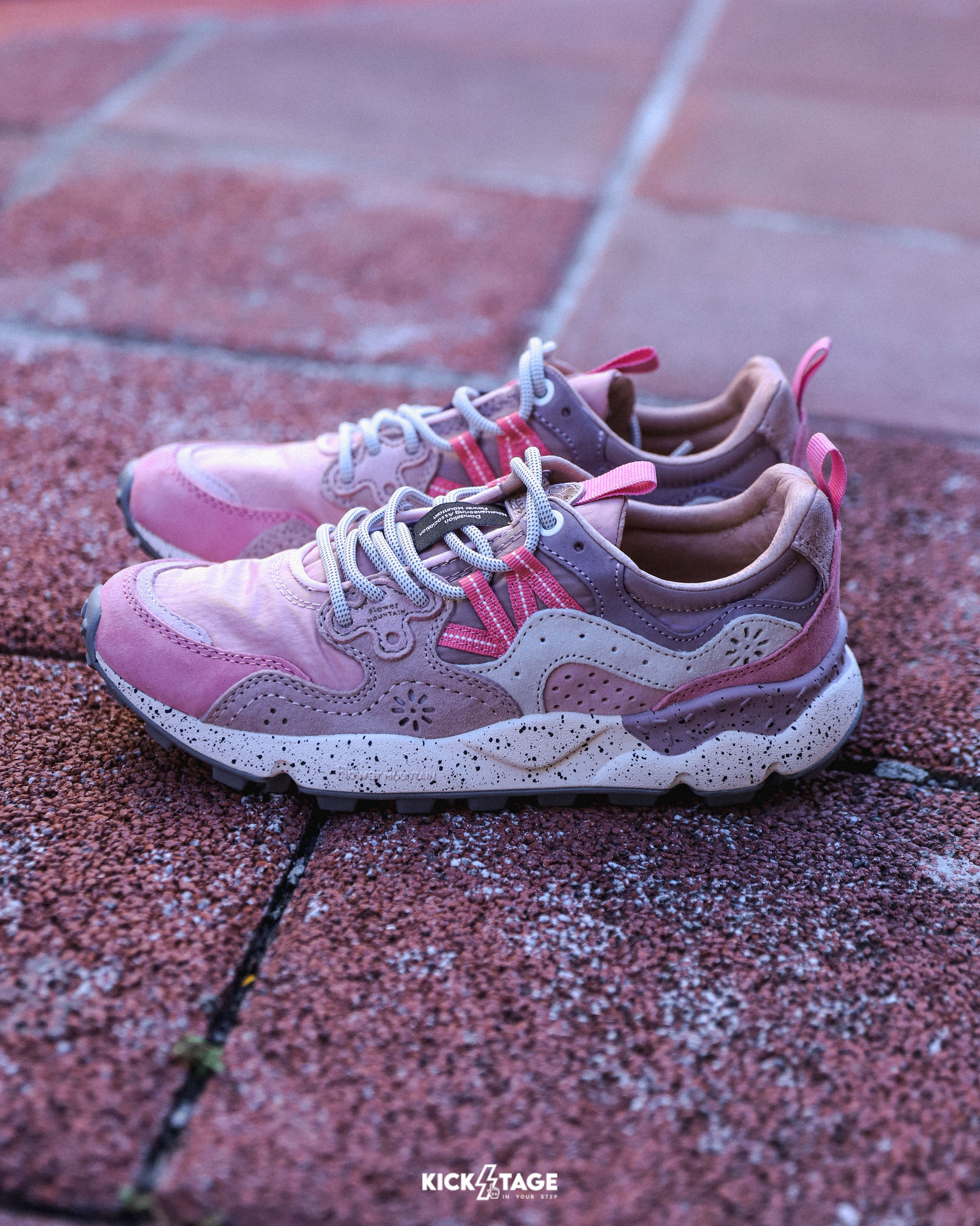 女鞋 Flower MOUNTAIN 山霧花野 YAMANO 3 山野3 粉紅 戶外 皮革 多層次拼接 軟木鞋墊 耐磨橡膠大底 休閒鞋【FM2559269】