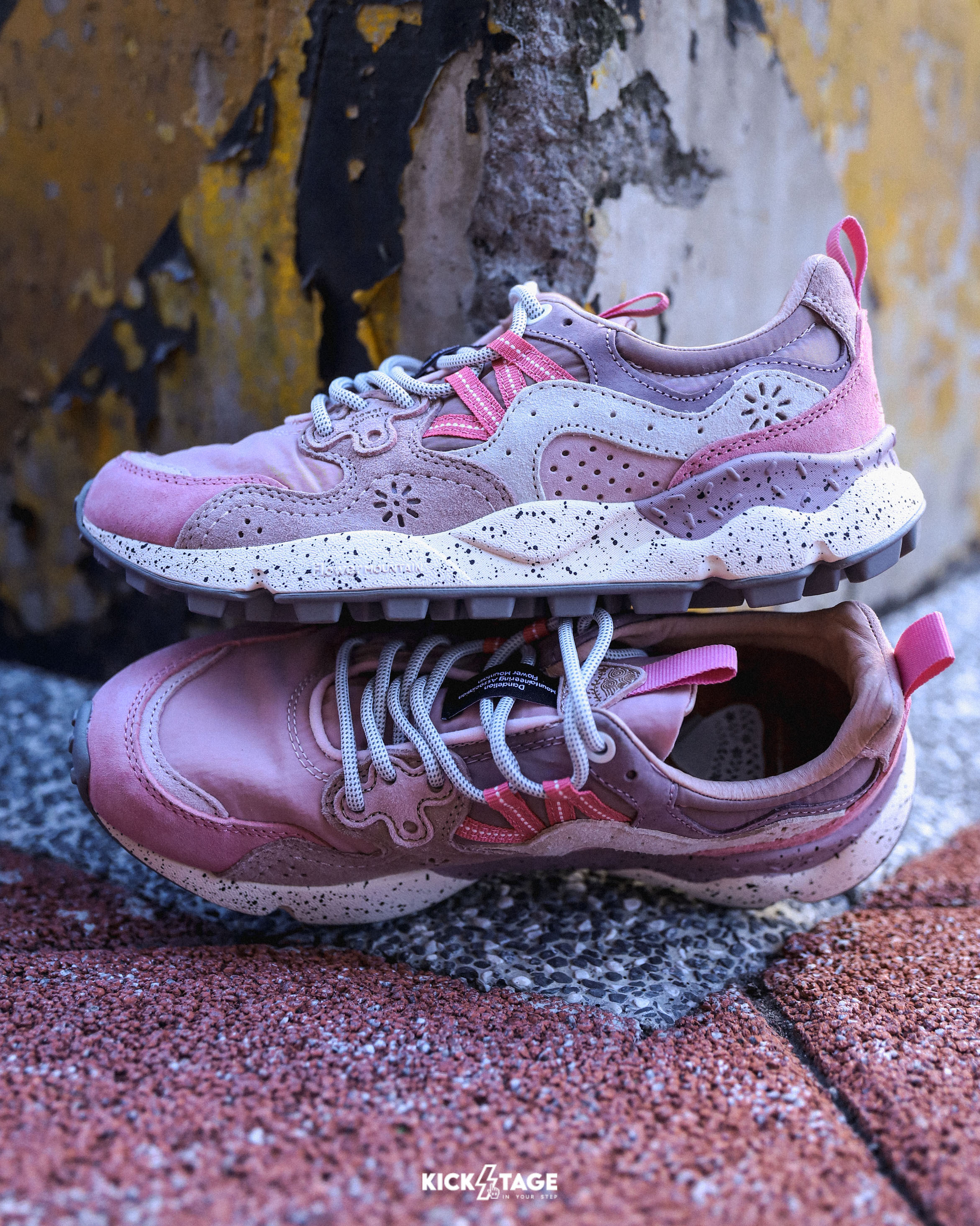 女鞋 Flower MOUNTAIN 山霧花野 YAMANO 3 山野3 粉紅 戶外 皮革 多層次拼接 軟木鞋墊 耐磨橡膠大底 休閒鞋【FM2559269】