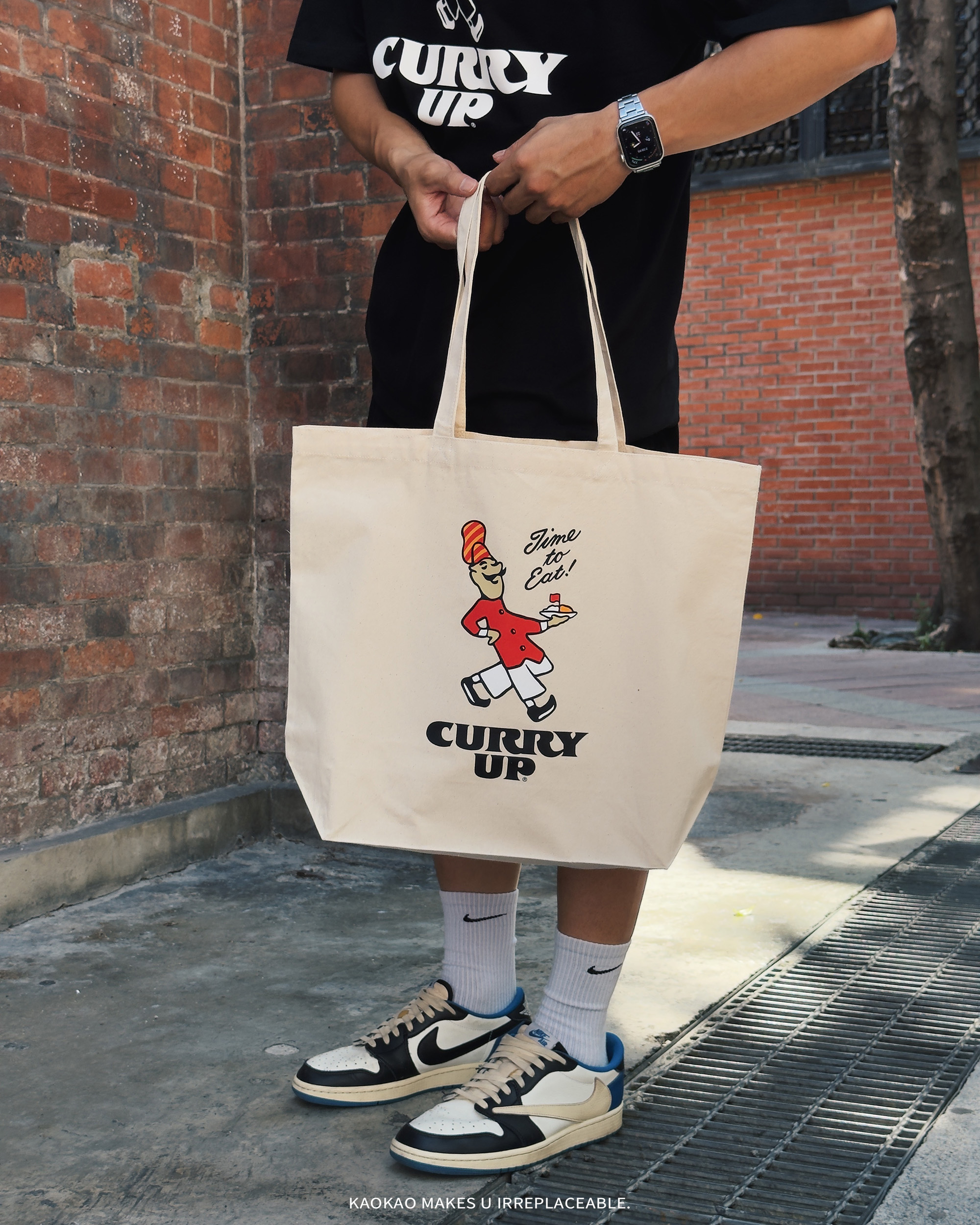 NIGO日本 CURRY UP 限量帆布托特包