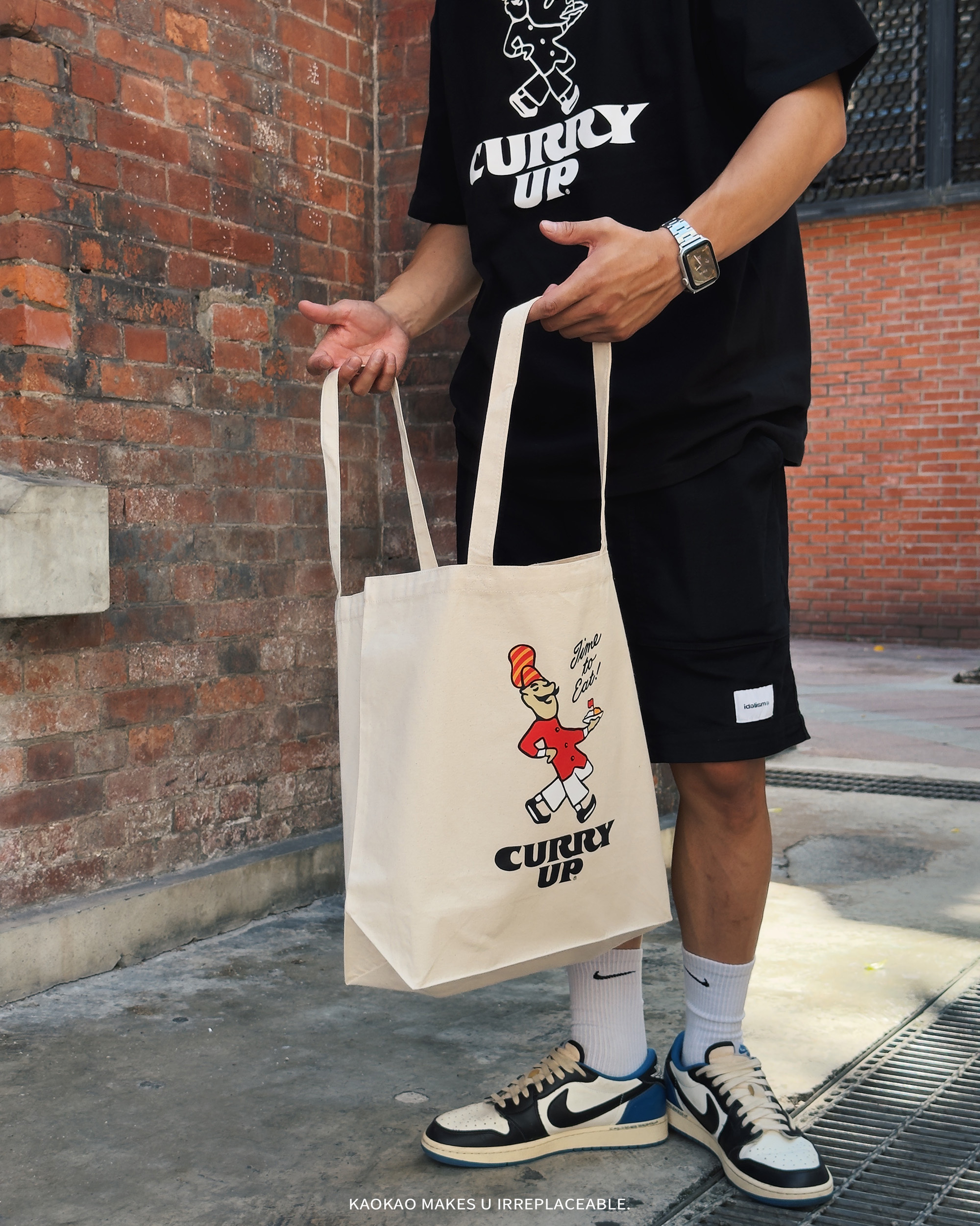 NIGO日本 CURRY UP 限量帆布托特包