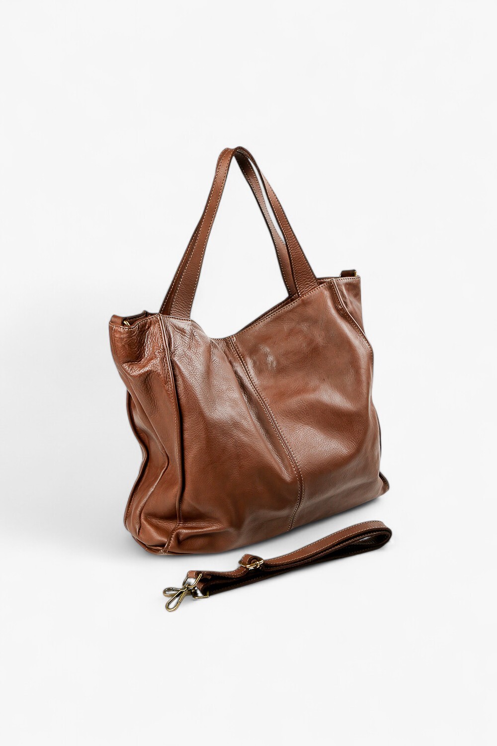 Moana 柔革極簡大托特包 咖啡