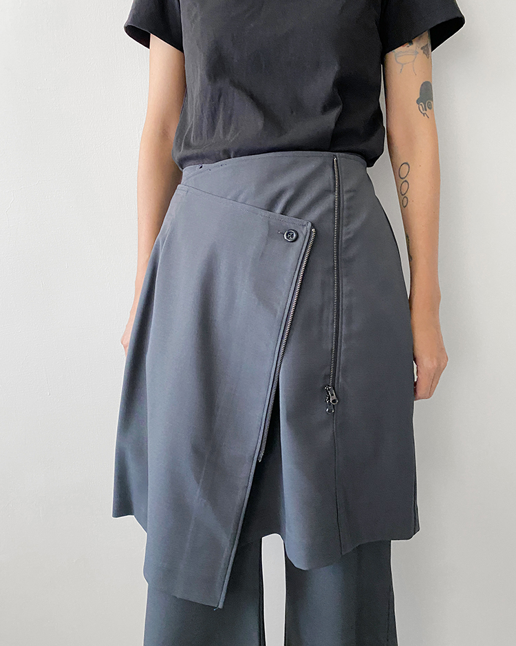 MKS-2774 拉鍊西裝短裙
