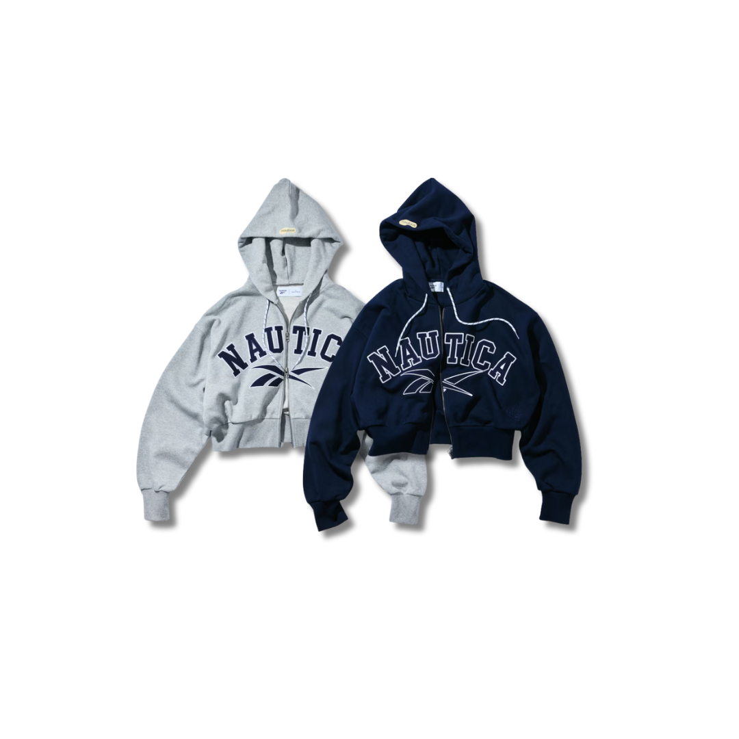 "代購" Reebok×NAUTICA 限定 聯名Logo 刺繡 雙拉鍊 短版外套